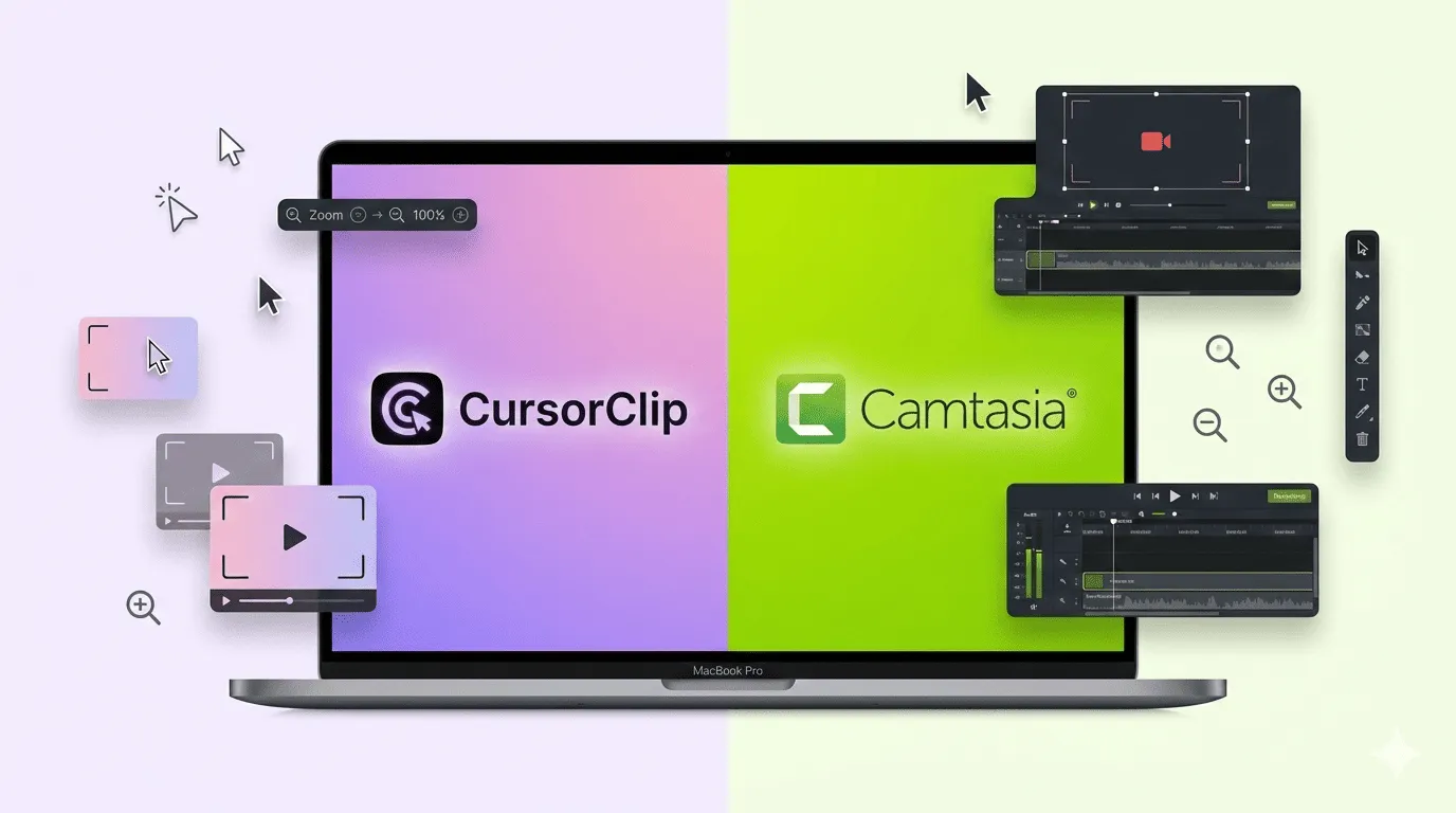 CursorClip vs Camtasia (2026): Pricing, Editing, and Best Fit