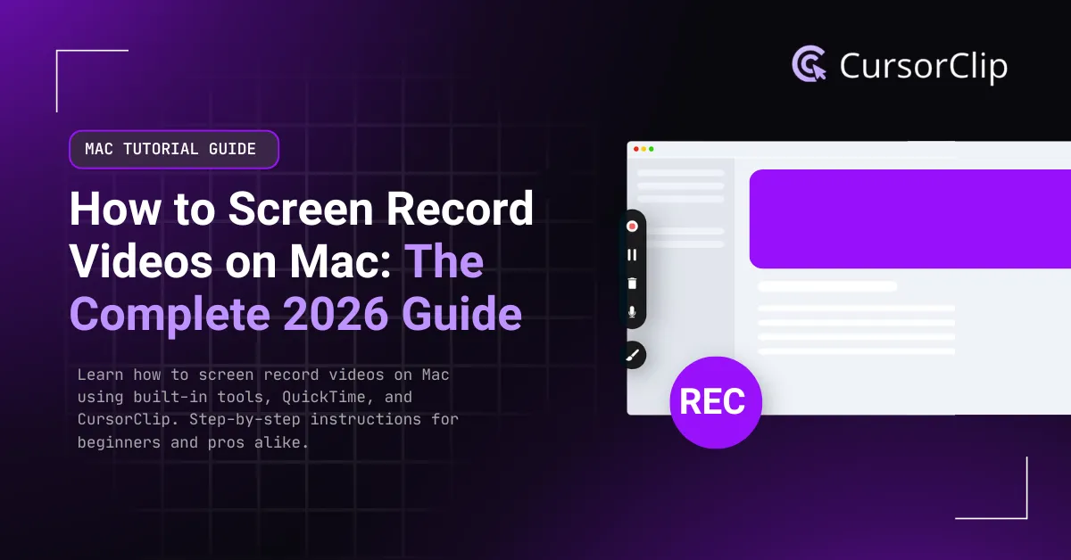 How to screen record videos on mac